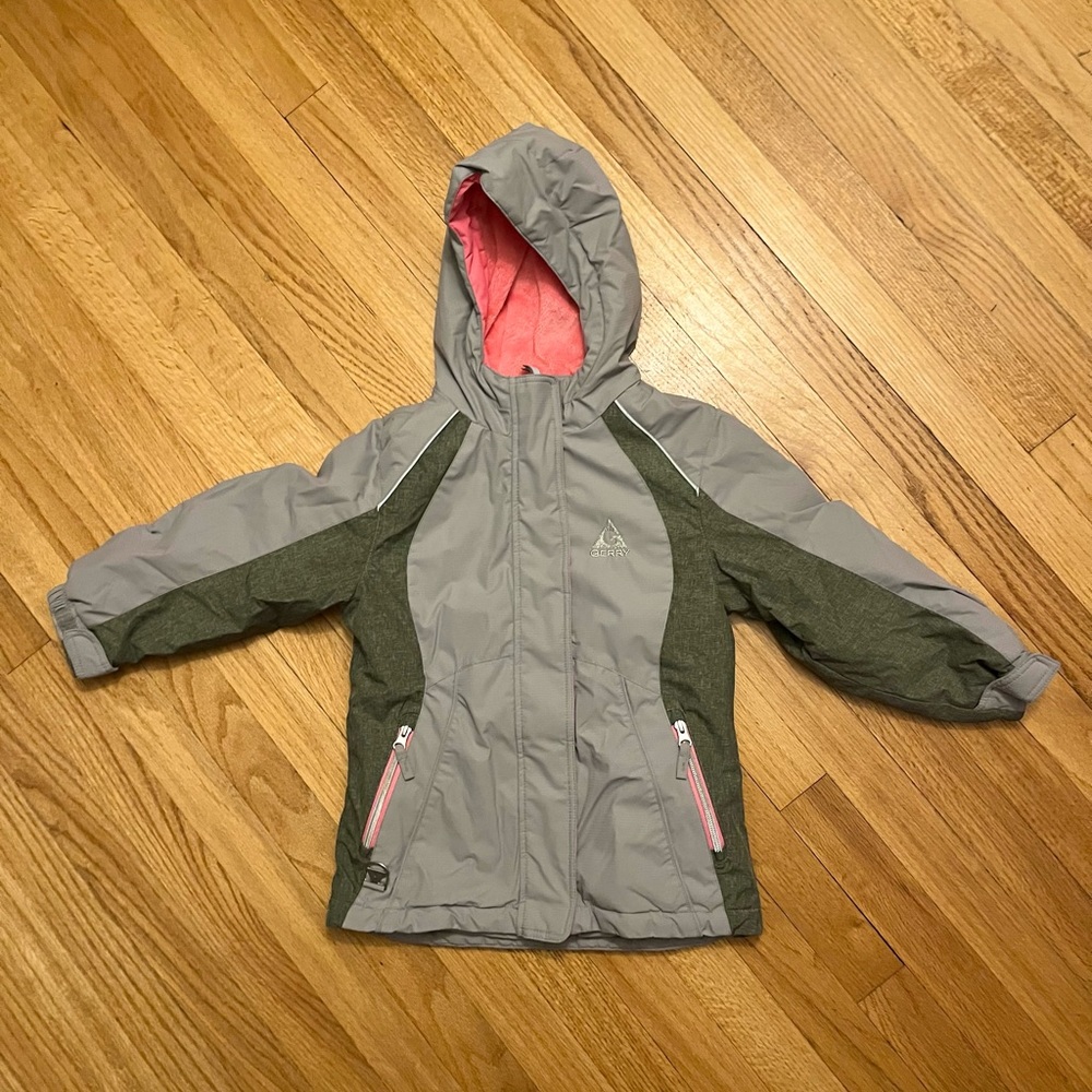 Gray/Pink Gerry Coat For Kids